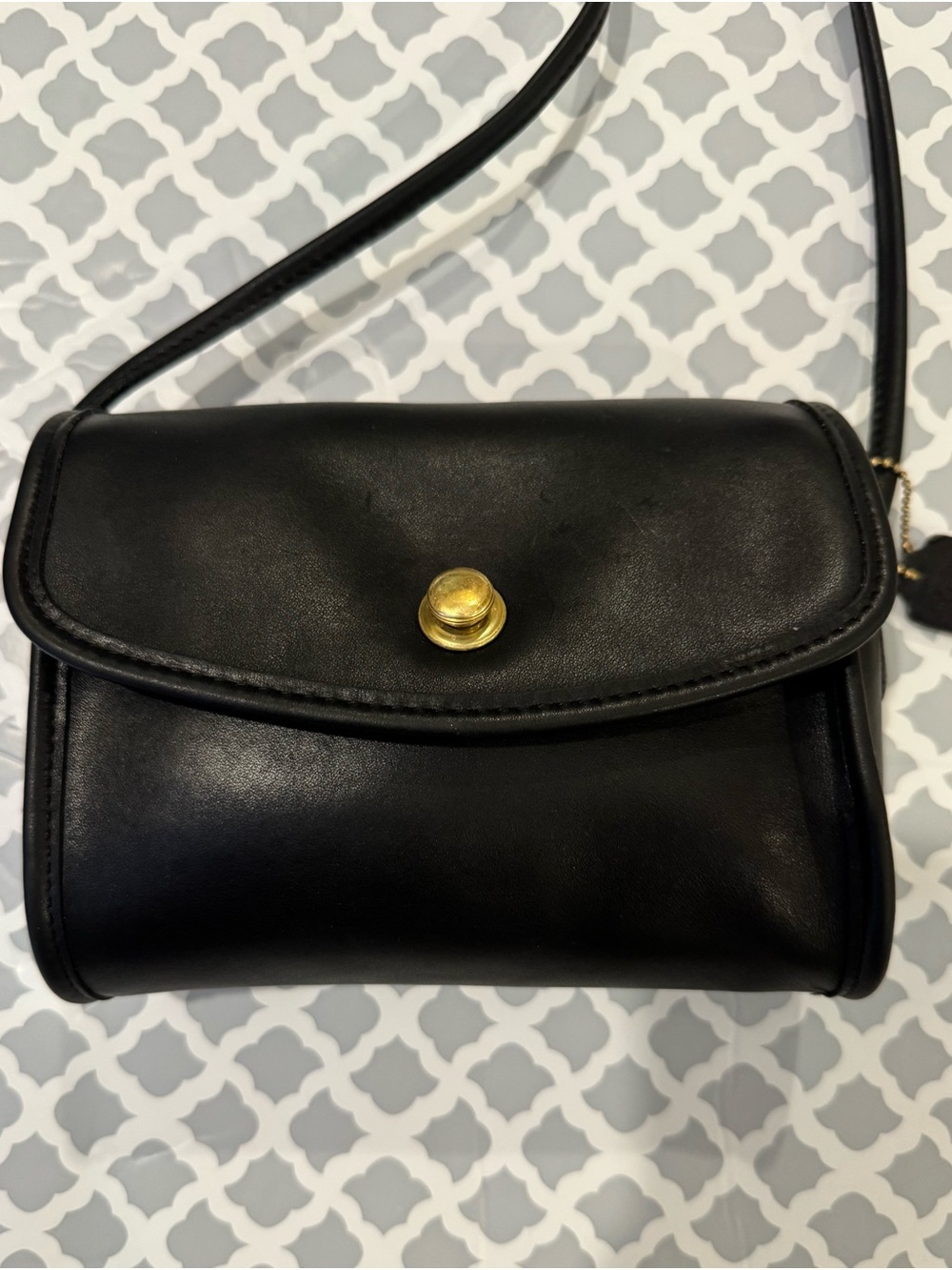 Coach 1980’s “Chrystie” Black Leather bag - Picture 2 of 7